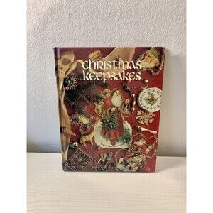 Cross Stitch Book Christmas Keepsakes Leisure Arts 1990 VTG Needlework BB8NS San